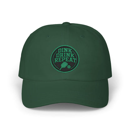 Dink Drink Repeat Dad Cap | Embroidered Pickleball Patch