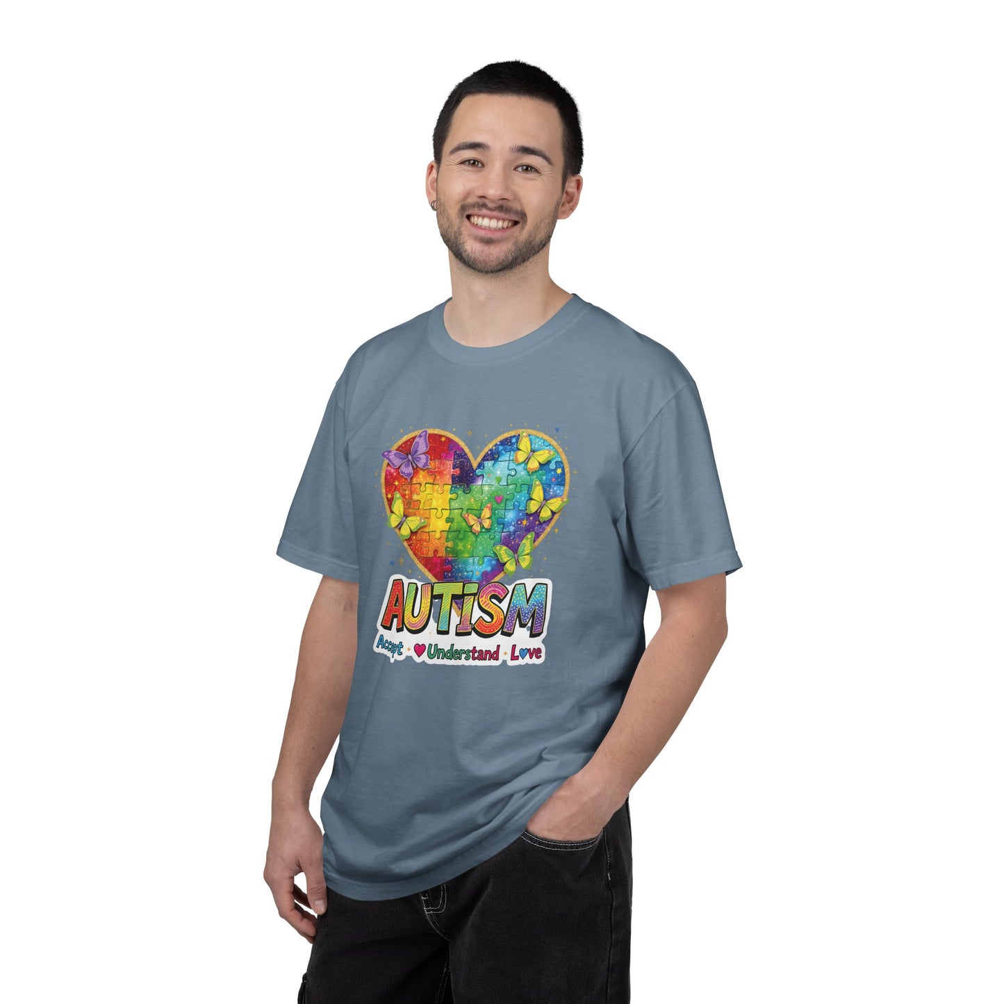Autism Puzzle Heart T-shirt | Accept Understand Love