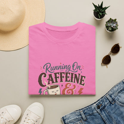 Running On Caffeine & Avoidance T-Shirt | Funny Coffee Quote Tee