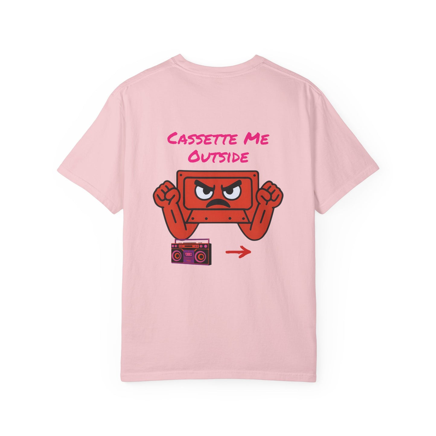 Cassette Me Outside T-shirt, Gen X Humor Tee, Vintage Music Lover Shirt, Retro 80s Graphic Top, Unisex Garment-Dyed Tee, Cassette Tape Shirt