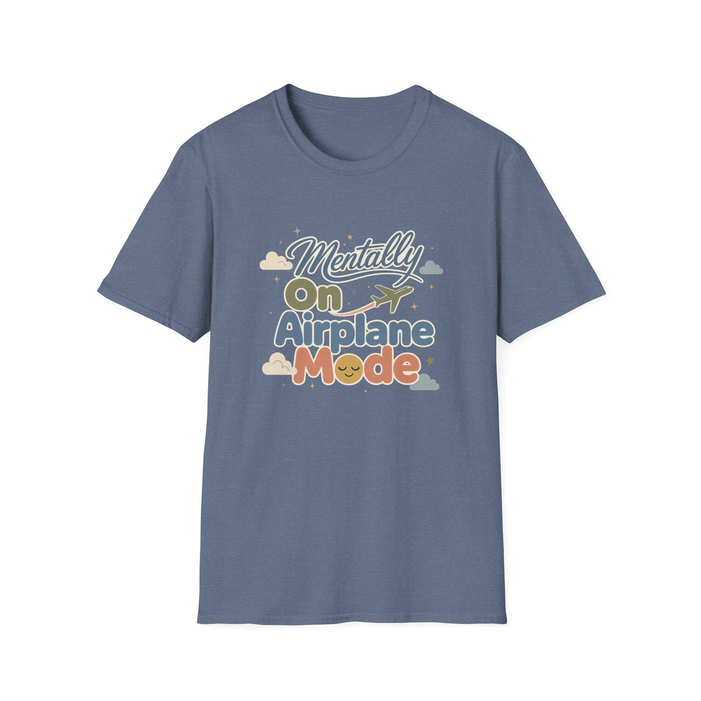 Mentally On Airplane Mode T-Shirt | Travel Plane Graphic