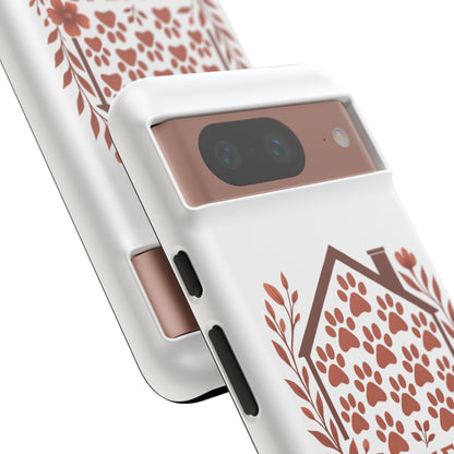 Cute Pet Phone Case, Home is Where the Paw Is, Animal Lover Gift, Phone Cover for Dog or Cat Owners