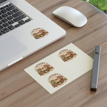 Capybara Emotional Support Society sticker sheet | Capybara stickers, kawaii animal decal