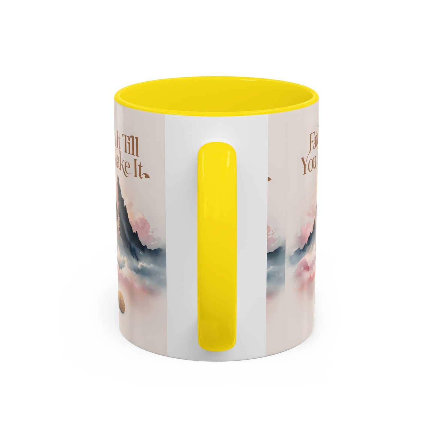 Faith It Till You Make It Coffee Mug, Motivational Drinkware, Inspirational Gift, Morning Coffee Cup, Self-Help Mug