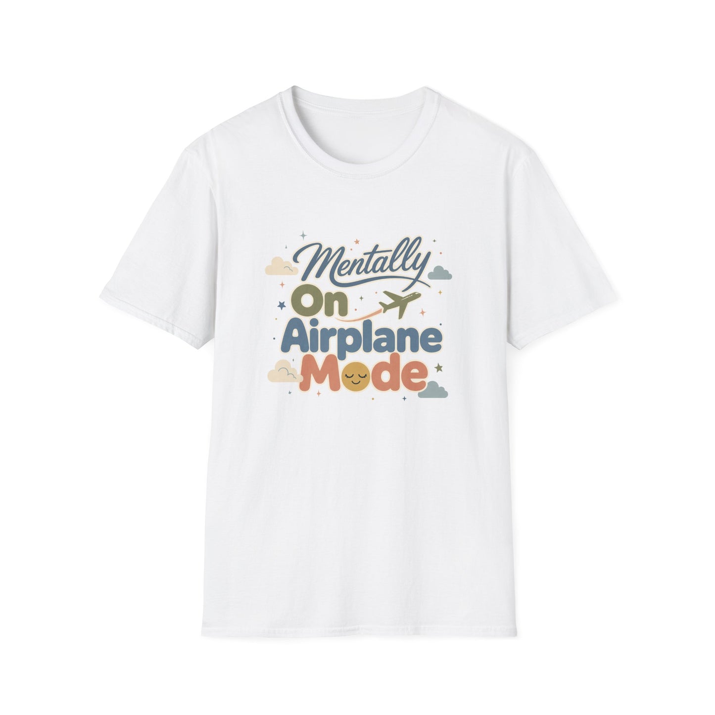 Mentally On Airplane Mode T-Shirt | Travel Plane Graphic