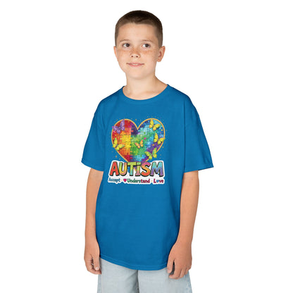 Autism Puzzle Heart Kids Tee | Accept Understand Love