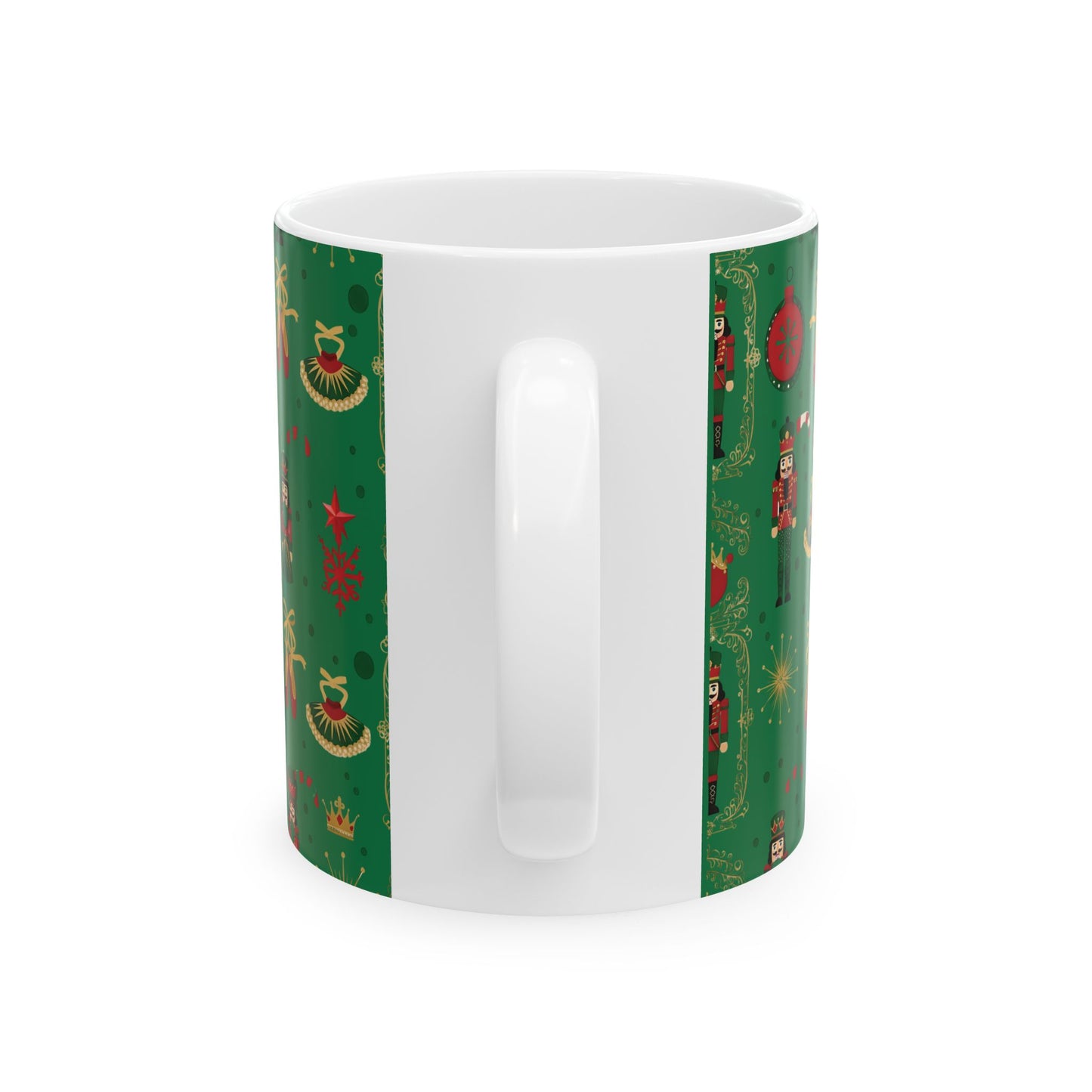 Nutcracker Pattern Mug | Christmas Ceramic Mug, 11oz or 15oz