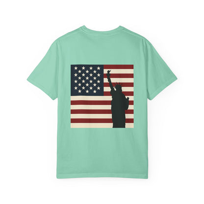 Freedom Patriotic T-shirt, Statue of Liberty, USA Independence Day Tee, Liberty Island Shirt, America Flag Top, Patriotic July 4th Gift