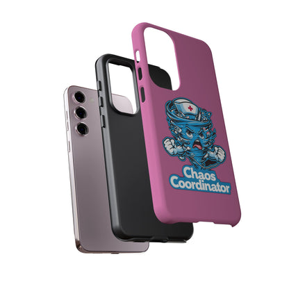 Chaos Coordinator Phone Case, Fun Nurse Gift, Tough Cases for Healthcare Heroes, Unique Cell Phone Cover, Funny Medical Humor/ Pink