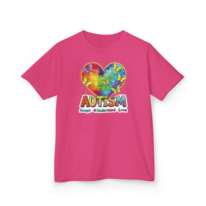 Autism Puzzle Heart Kids Tee | Accept Understand Love