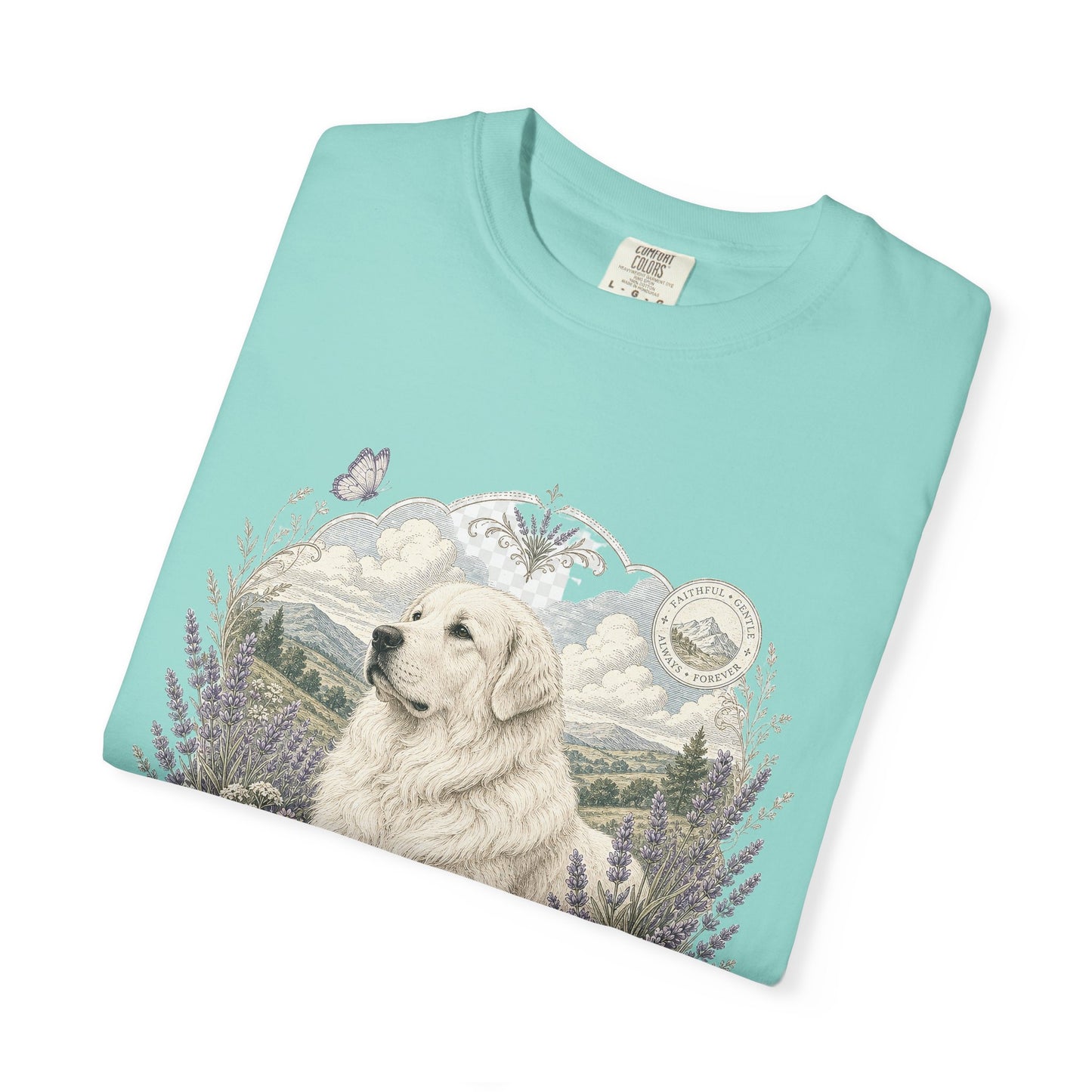 Great Pyrenees Guardian of My Heart T-Shirt | Mountain Dog Illustration