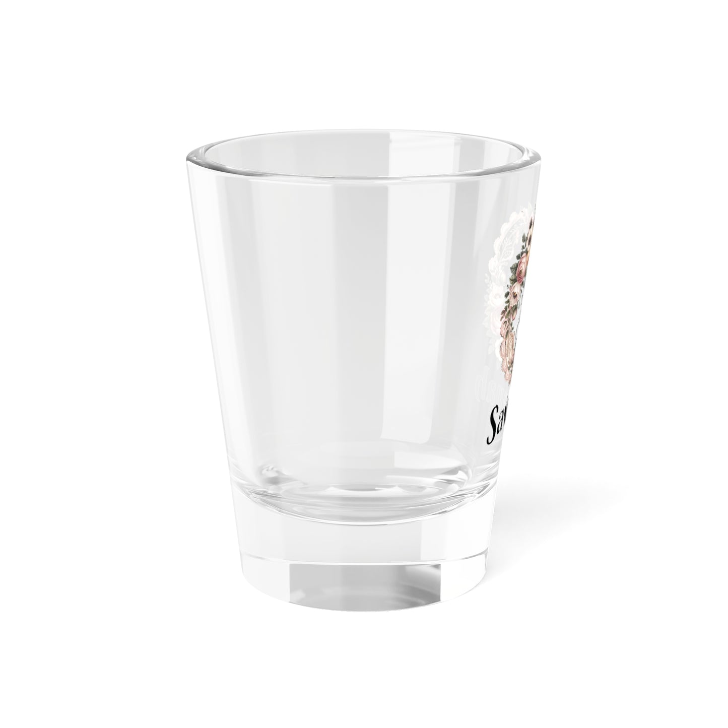 Bride Squad Floral Heart shot glass | Personalized 1.5oz