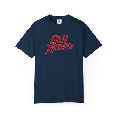 Gen X-Hausted Unisex T-Shirt, Vintage Style Tee, Funny Gift for Gen X, Casual Wear, Humor Shirt