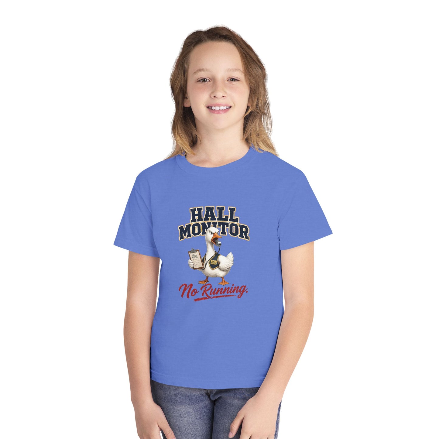 Hall Monitor Goose No Running Tee | Kids school safety shirt