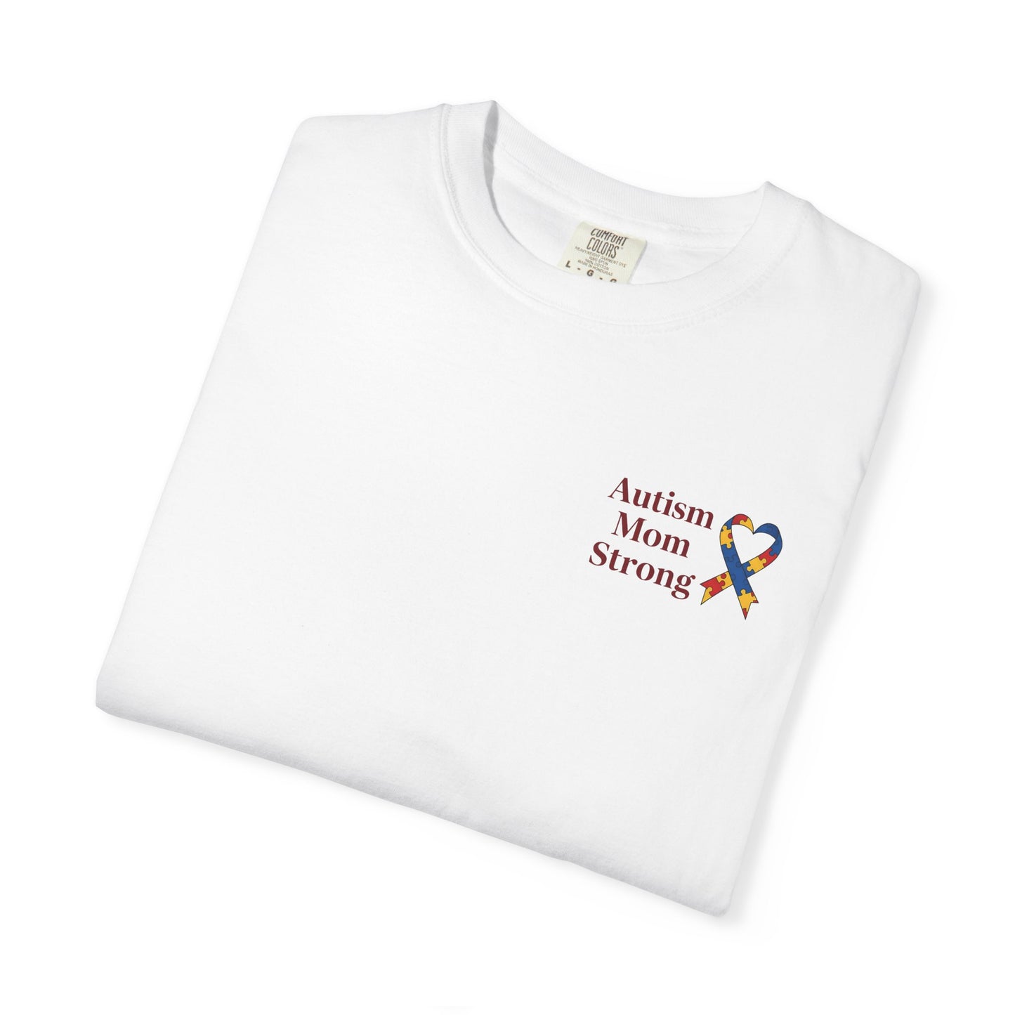 Autism Mom Strong T-shirt | Autism Awareness Puzzle Ribbon