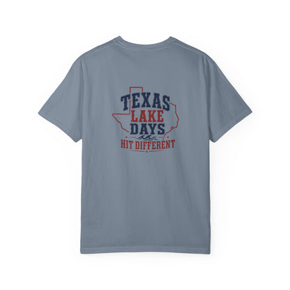Texas Lake Days Hit Different T-shirt | State Outline Lake Life