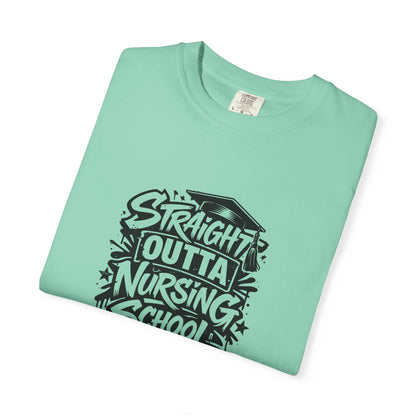 Straight Outta Nursing School T-shirt | Nursing Graduate Tee, Cap Graphic