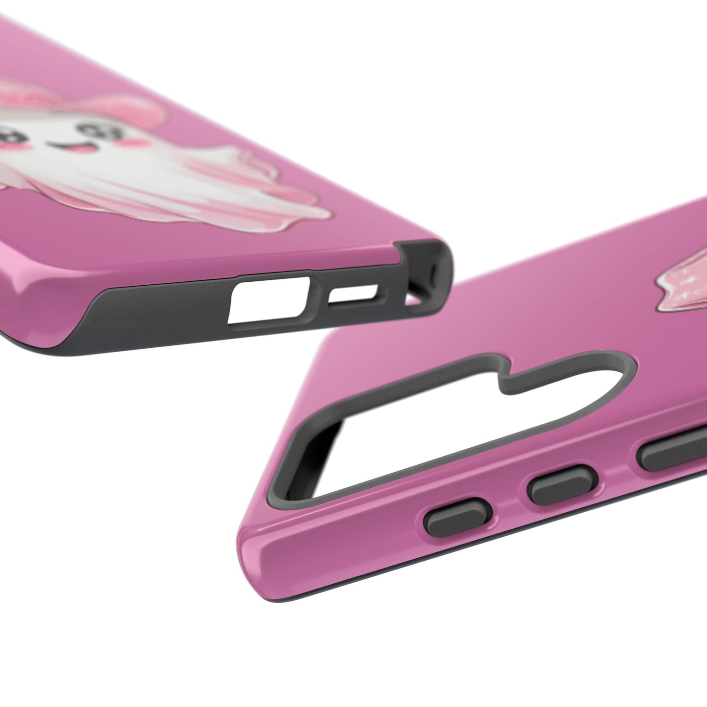 Cute Ghost Phone Case - Fun, Whimsical, Kawaii, Halloween, Gift Idea, Pink Ghost Design