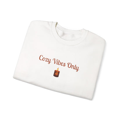 Cozy Vibes Only Sweatshirt, Unisex Crewneck, Casual Wear, Fall Fashion, Gift for Her, Cozy Apparel, Warm Layering