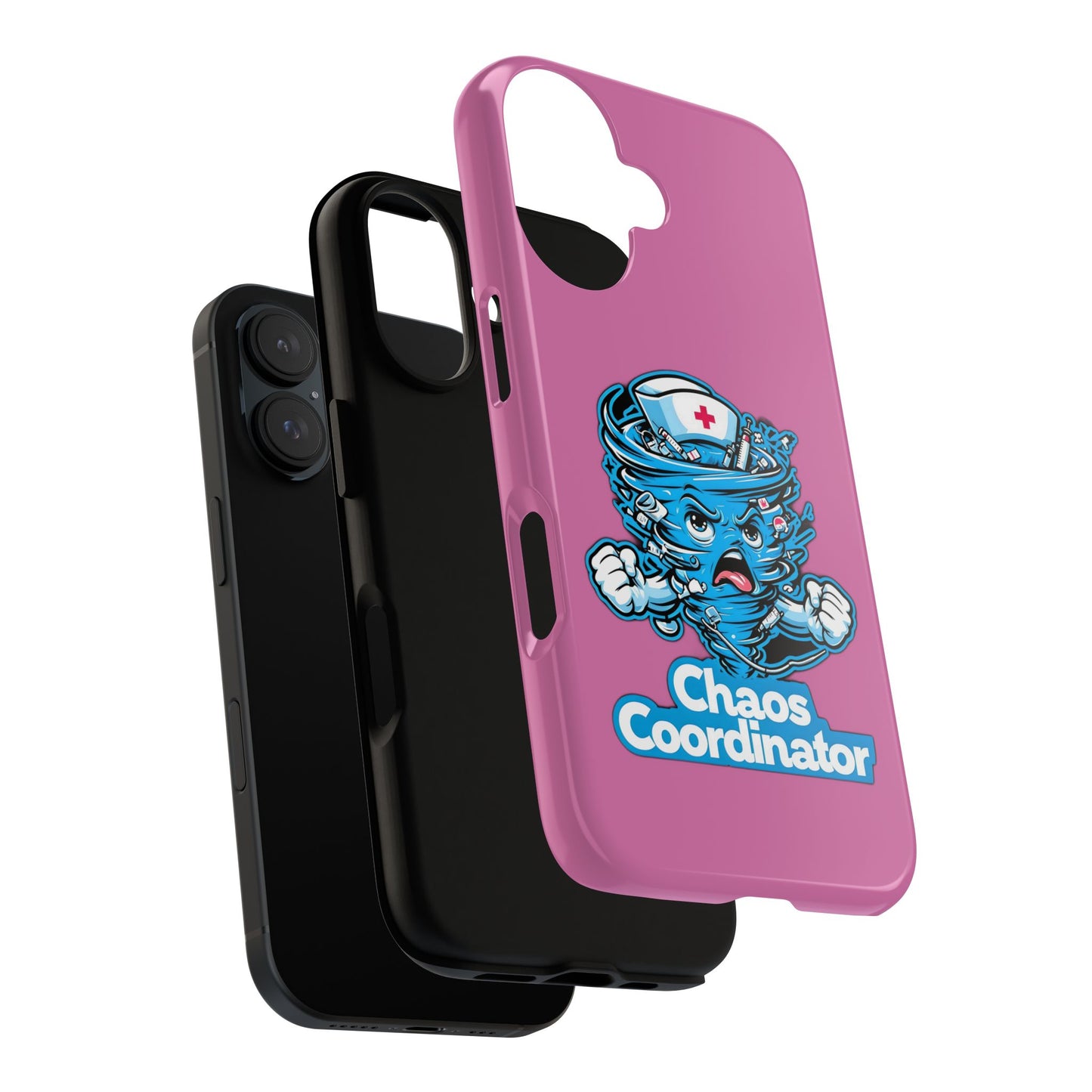 Chaos Coordinator Phone Case, Fun Nurse Gift, Tough Cases for Healthcare Heroes, Unique Cell Phone Cover, Funny Medical Humor/ Pink