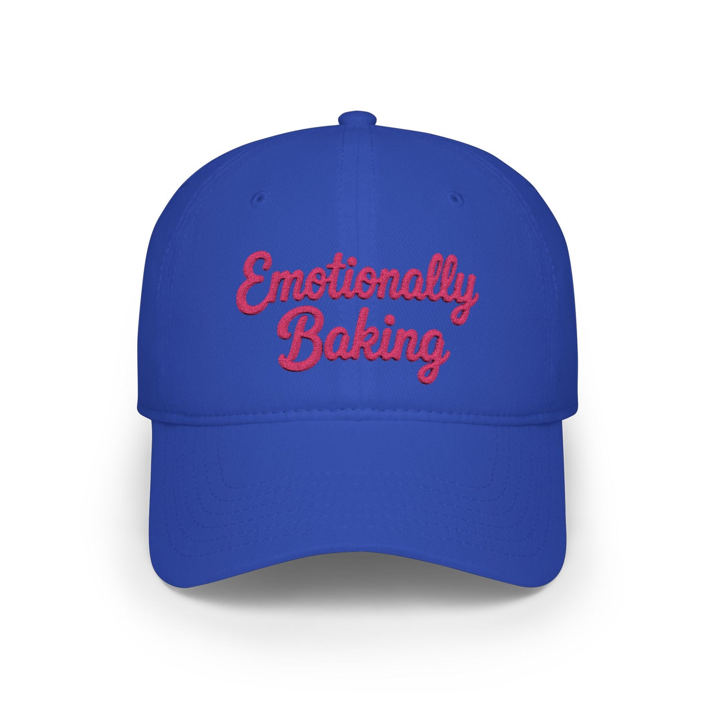 Emotionally Baking Cap | Embroidered Script Baseball Cap