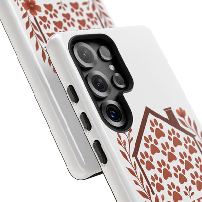 Cute Pet Phone Case, Home is Where the Paw Is, Animal Lover Gift, Phone Cover for Dog or Cat Owners