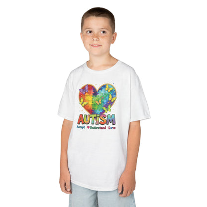 Autism Puzzle Heart Kids Tee | Accept Understand Love