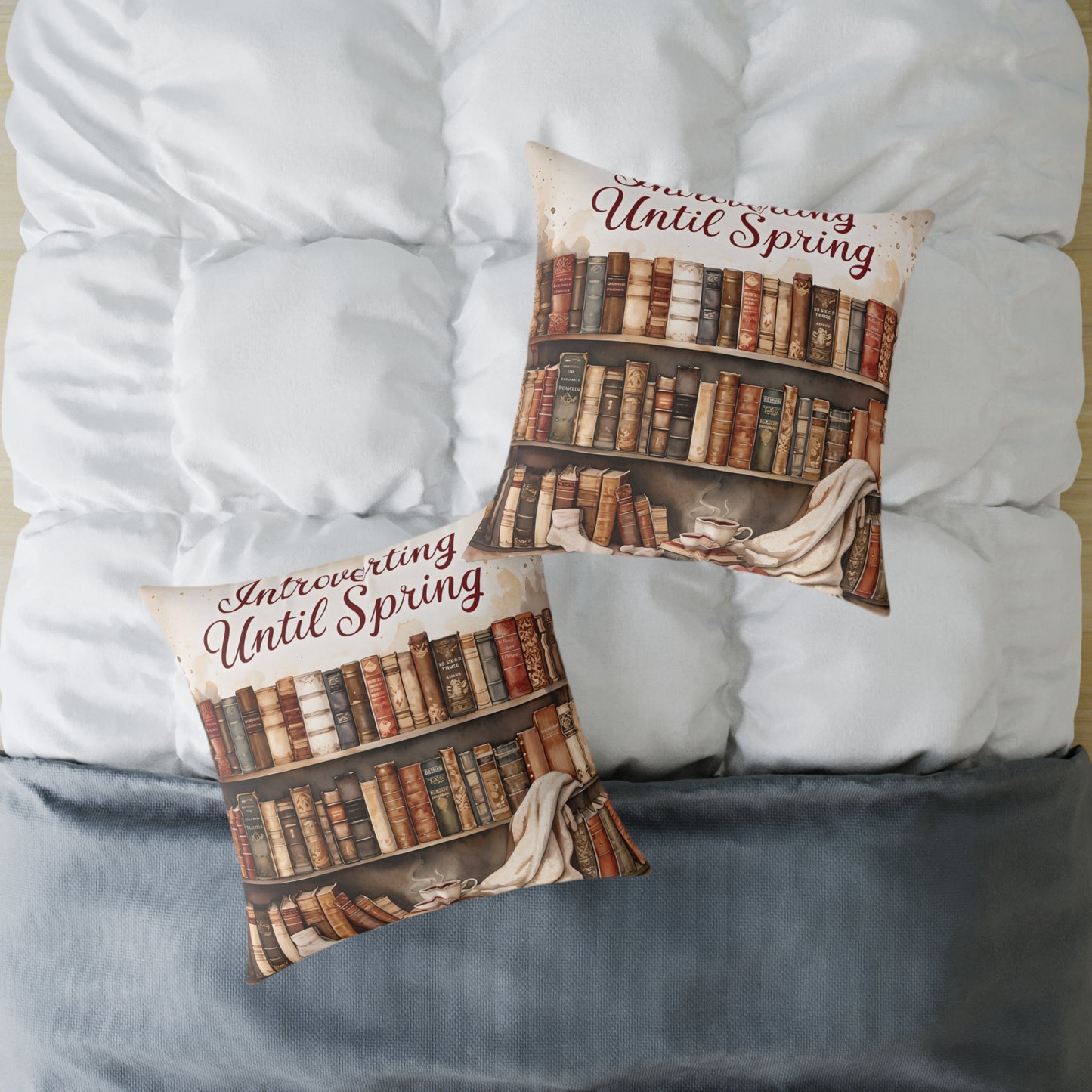 Cozy Literary Square Pillow | Home Decor for Book Lovers | Perfect for Fall Decor, Reading Nook, Gift for Bookworms, Cozy Living [...]
