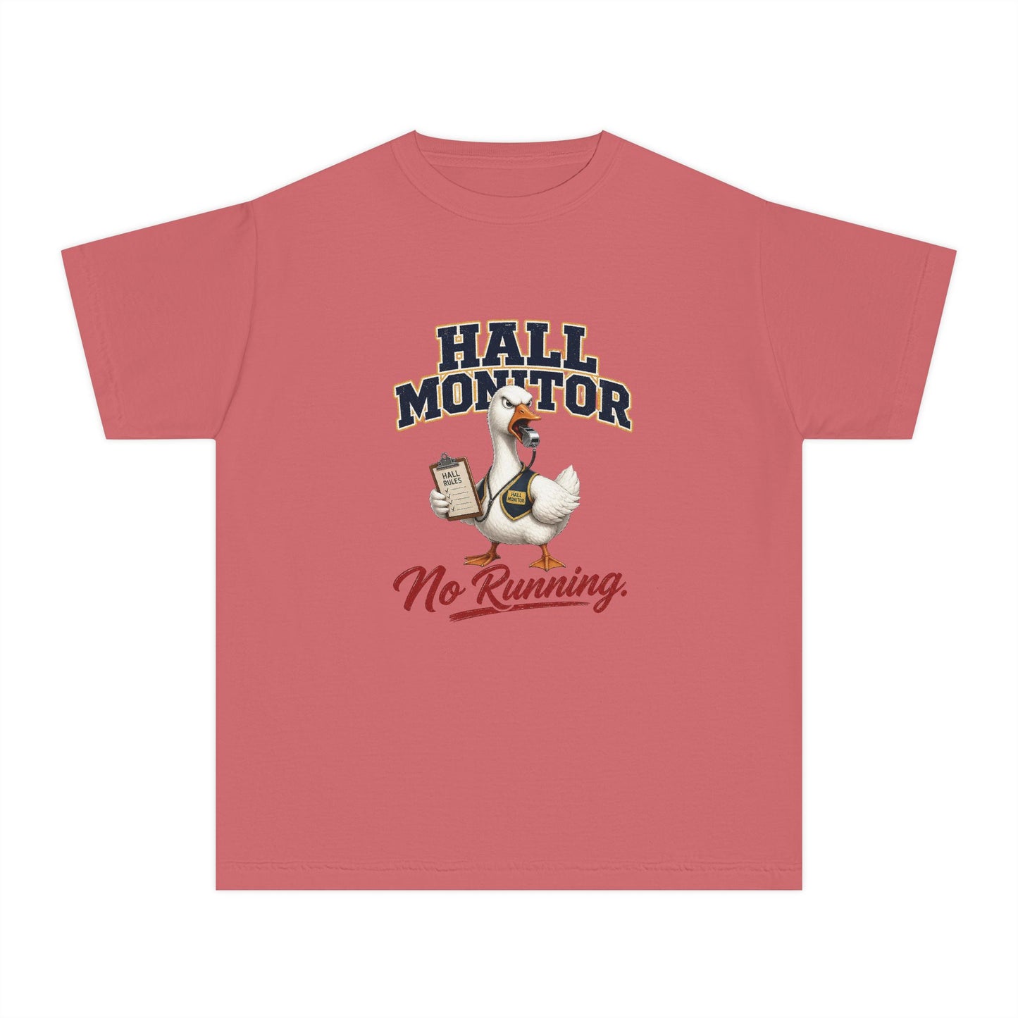 Hall Monitor Goose No Running Tee | Kids school safety shirt