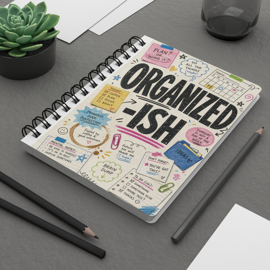 Organized-ish Spiral Notebook | Ruled Journal, Funny Planner Cover