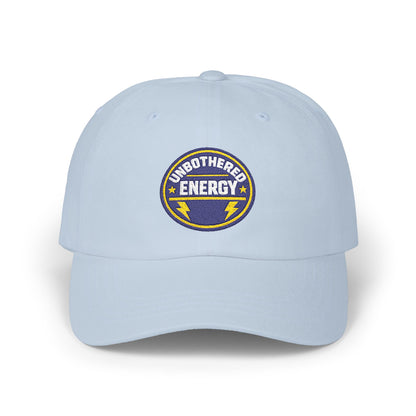 Unbothered Energy embroidered patch Classic Dad Cap | Lightning Bolt Dad Hat