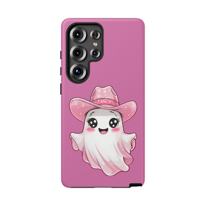 Cute Ghost Phone Case - Fun, Whimsical, Kawaii, Halloween, Gift Idea, Pink Ghost Design