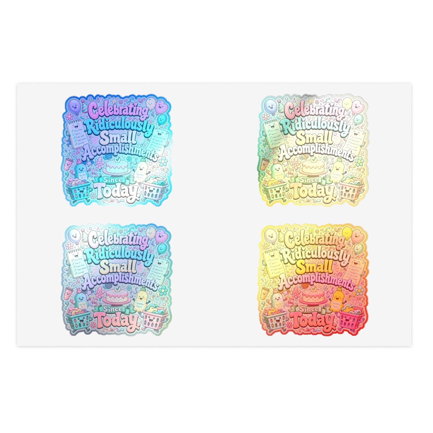 Celebrating Ridiculously Small Accomplishments Sticker Sheets | Cute Planner Stickers, Motivational Scrapbook Decals
