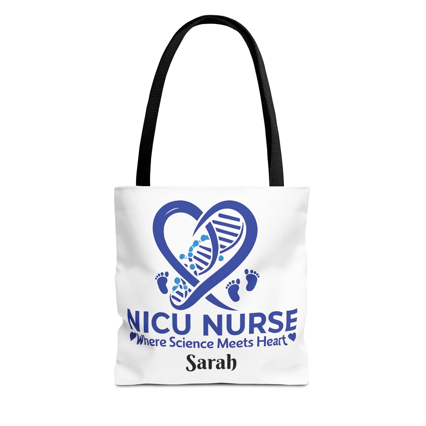 NICU Nurse Tote Bag, Science Meets Heart Bag, Gift for Nurses, Healthcare Tote, Personalized Nurse Gift