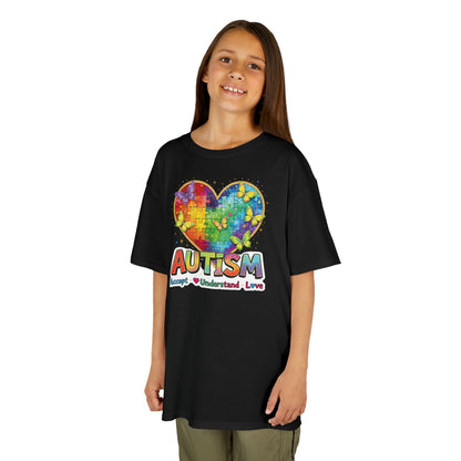 Autism Puzzle Heart Kids Tee | Accept Understand Love