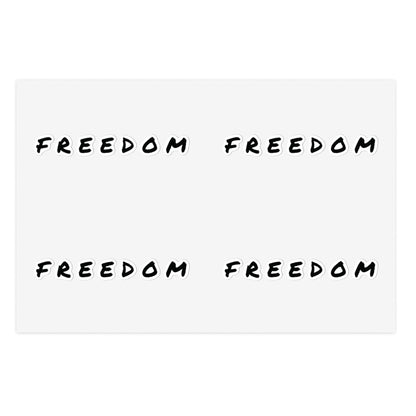 Freedom Sticker Sheet Bundle - Inspirational Decals, Motivational Sticker Pack, Clear Vinyl Stickers, Planner Accessories,