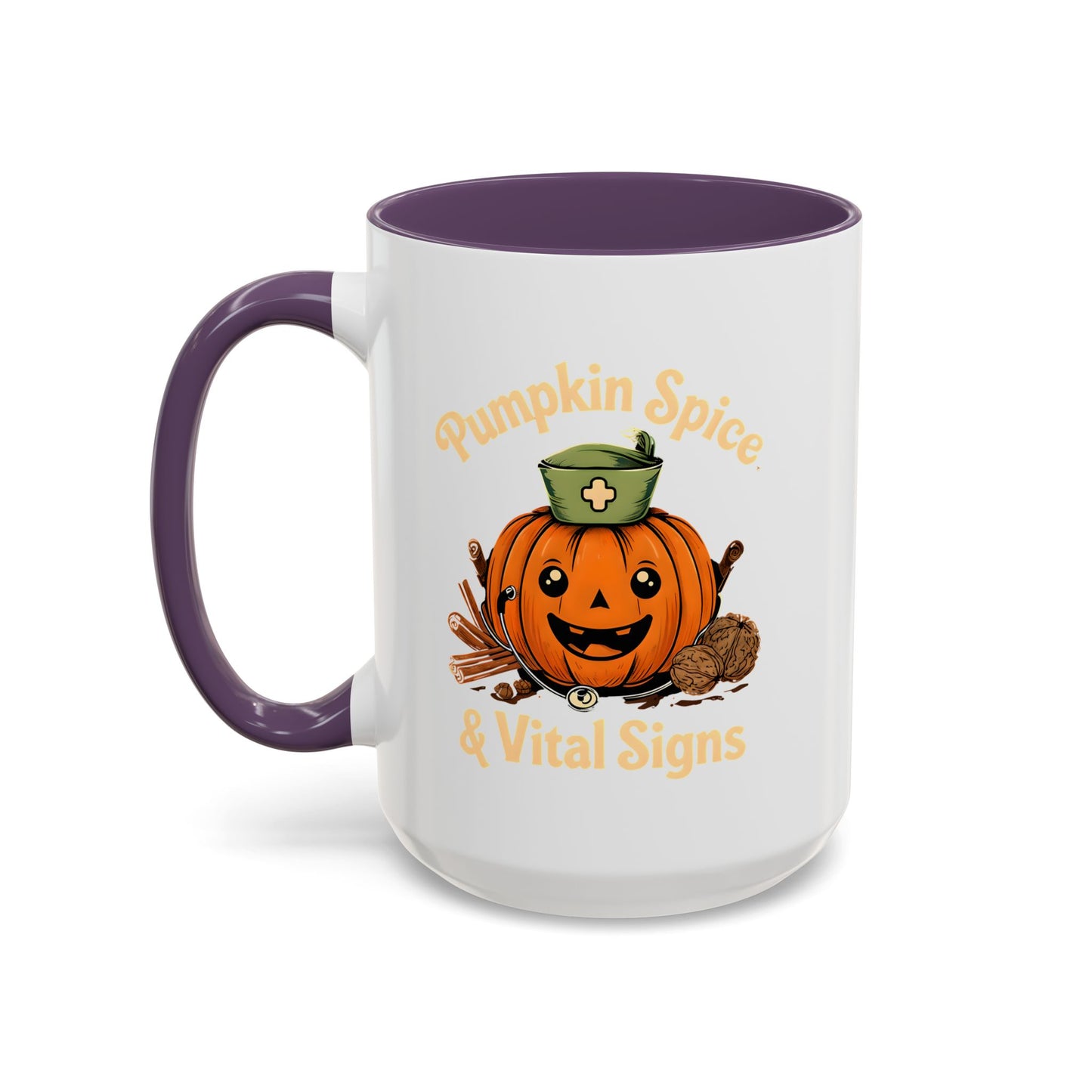 Pumpkin Spice Coffee Mug - Perfect for Fall Decor, Nursing Gifts, Halloween Parties, Cozy Mornings, Harvest Gatherings