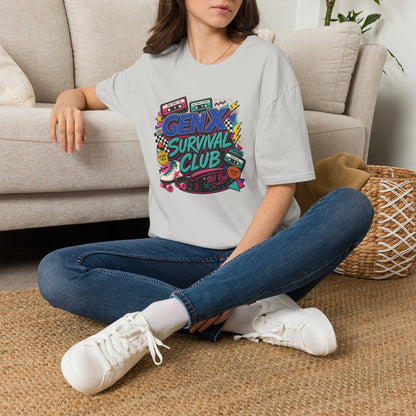 Gen X Survival Club T-Shirt | 80s Retro Cassette Graphic