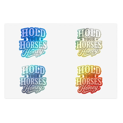 Hold Your Horses Honey Sticker Sheet | Western Retro Phrase Stickers
