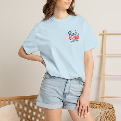 Reel Women Weekend T-shirt | Fishing Hook Typography Tee
