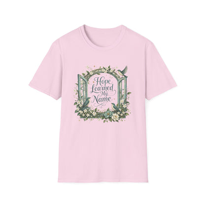 Hope Learned My Name T-Shirt | Abuse Survivor Inspiration