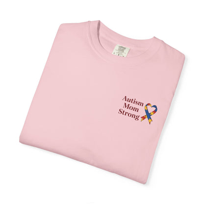 Autism Mom Strong T-shirt | Autism Awareness Puzzle Ribbon