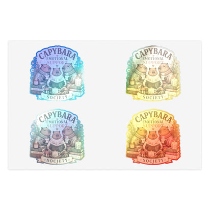 Capybara Emotional Support Society sticker sheet | Capybara stickers, kawaii animal decal