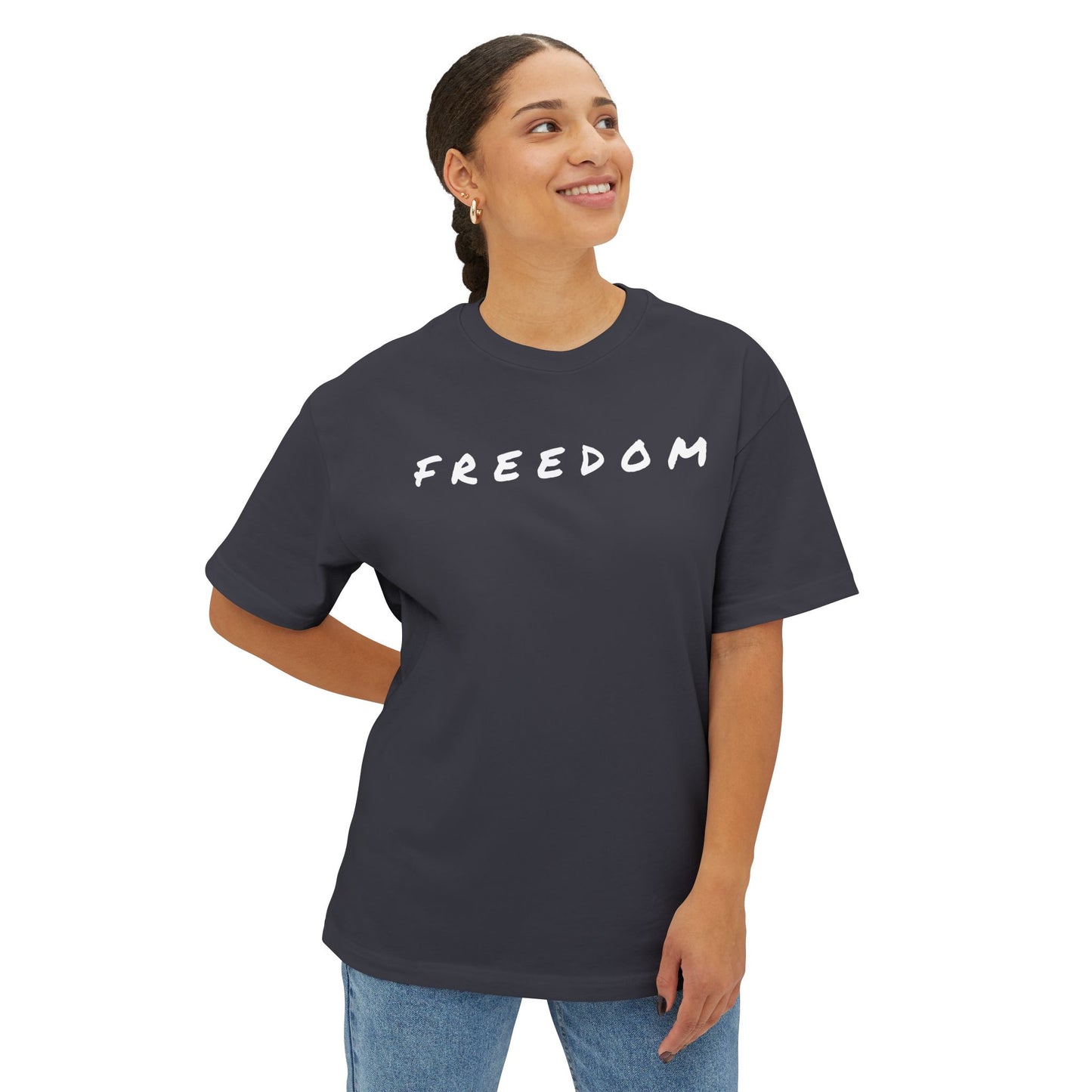Freedom & Faith Unisex Oversized Tee, Summer Vibes Tee, Casual Gift, Patriotic Apparel, Faith-Based Outfit