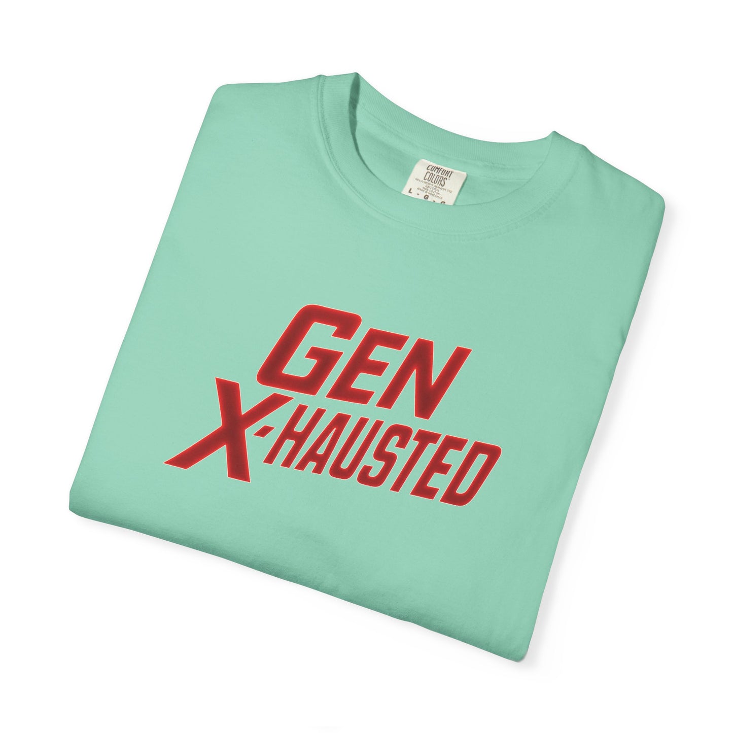 Gen X-Hausted Unisex T-shirt, Forgot Again Found Out Funny Tee, Gen X Humor Gift, Retro 80s 90s Shirt, Vintage Style Clothing