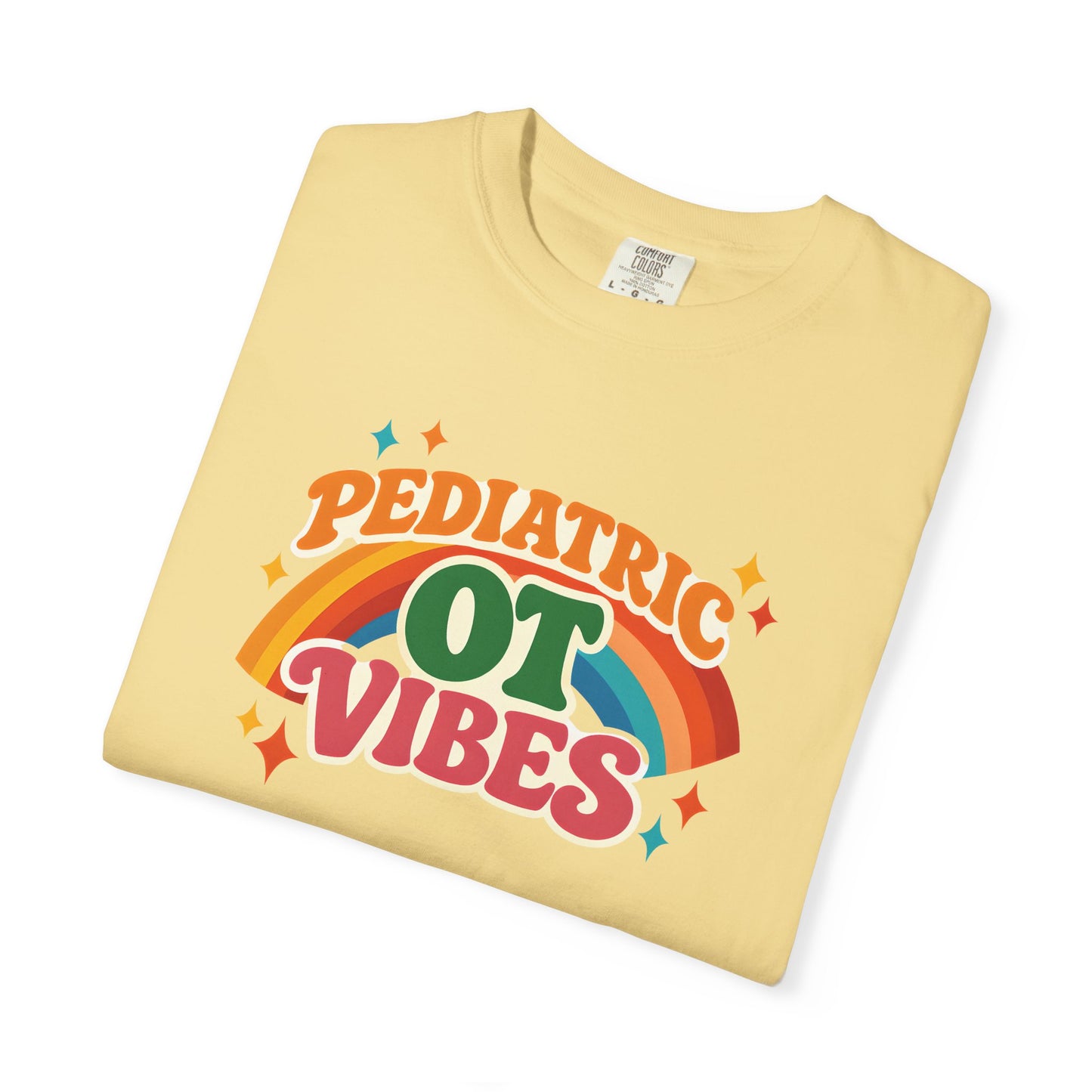 Pediatric OT Vibes T-shirt | Retro Rainbow Occupational Therapy Tee