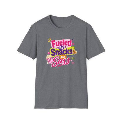 Fueled by Snacks and Sass T-Shirt | Snack Quote Tee