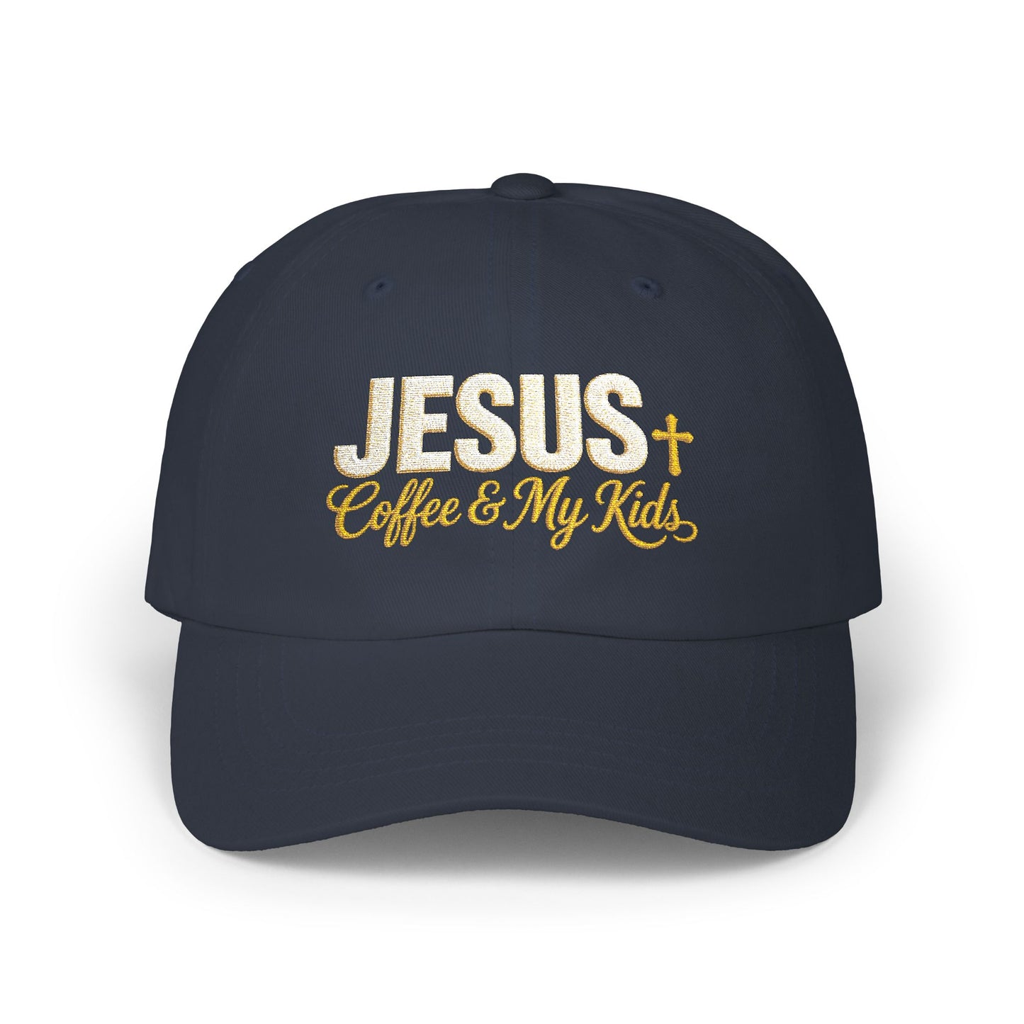 Jesus Coffee & My Kids Dad Cap | Christian Faith Hat, Embroidered Scripture