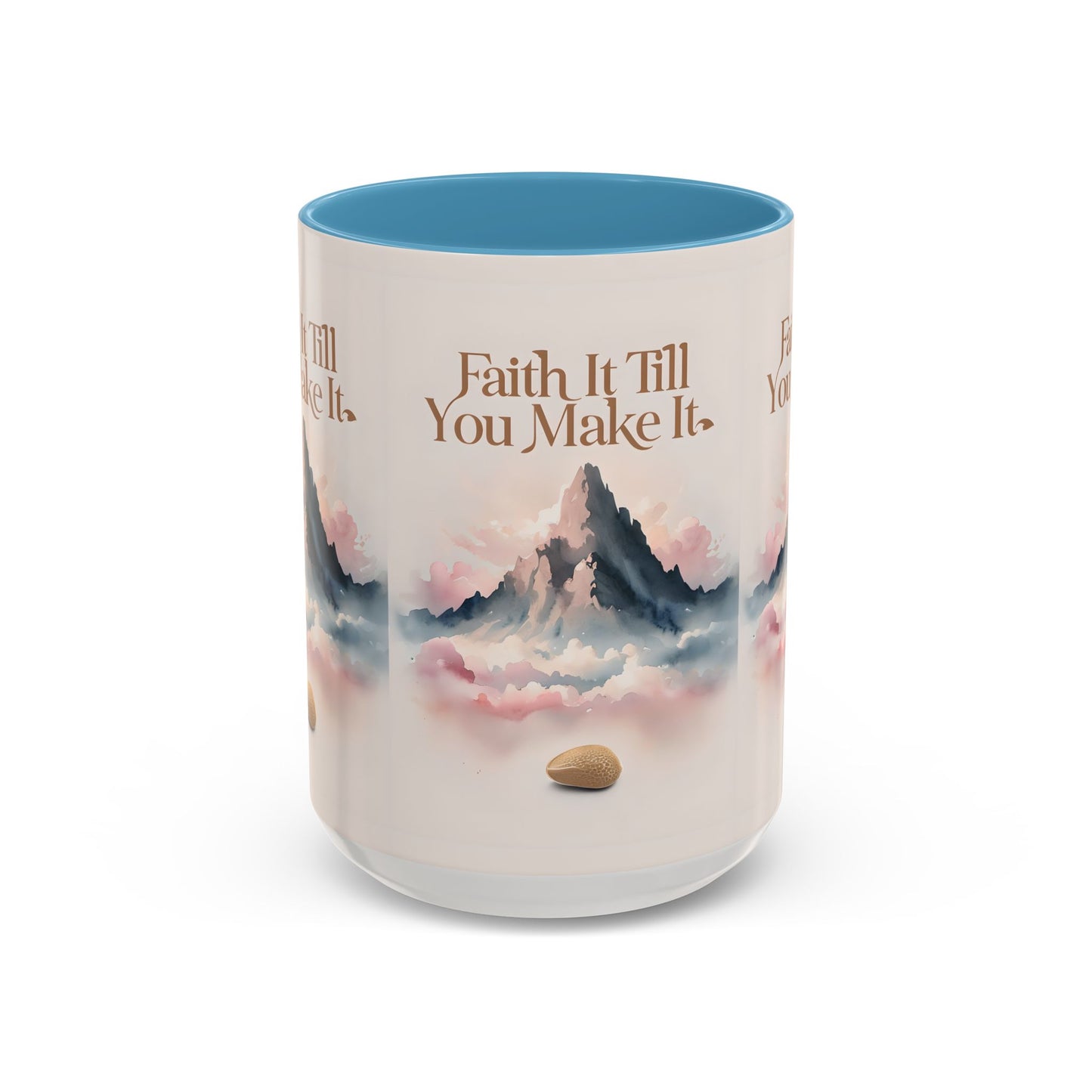 Faith It Till You Make It Coffee Mug, Motivational Drinkware, Inspirational Gift, Morning Coffee Cup, Self-Help Mug