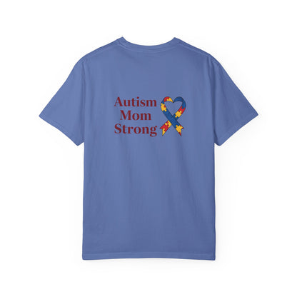 Autism Mom Strong T-shirt | Autism Awareness Puzzle Ribbon